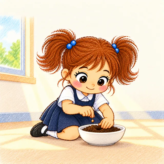 Aya planting the seed